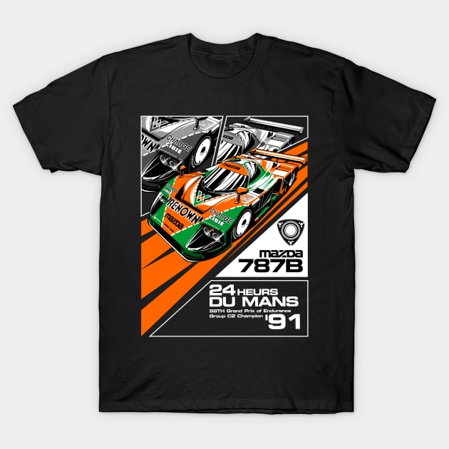 Mazda 787B DuMans '91 T-Shirt by rizadeli